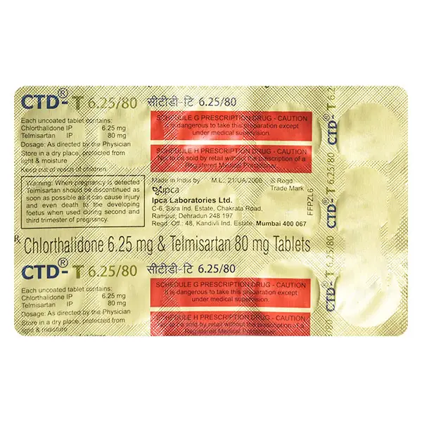 CTD-T 6.25/80 Tablet